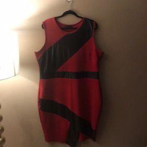 Red and Black Scuba Dress: 3X